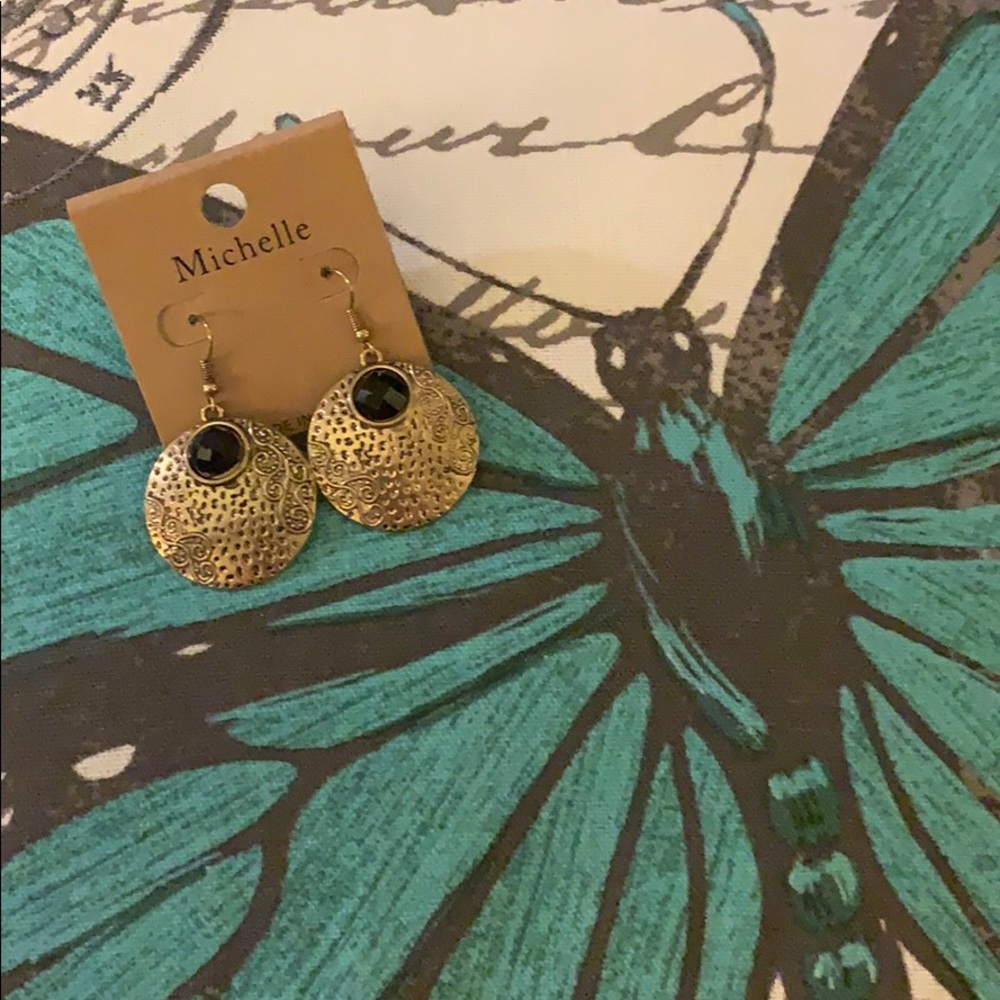 Cute gold and black dangles